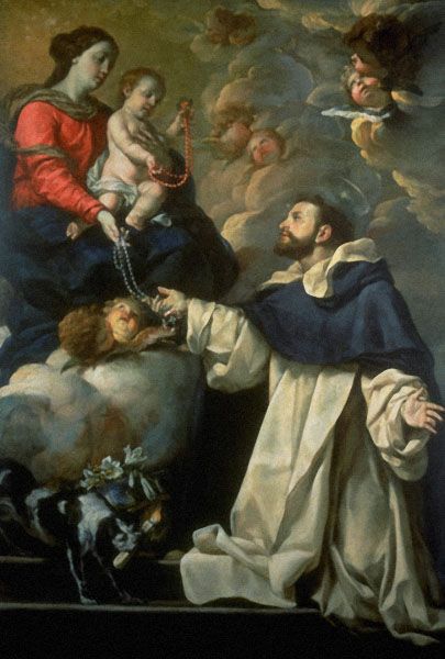 The Virgin Presenting the Rosary to Saint Dominic